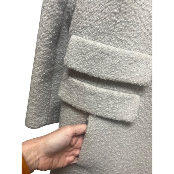 Winkleman's Vintage 50's Ivory White Wool Coat with Fur Collar - Picture 4 of 10